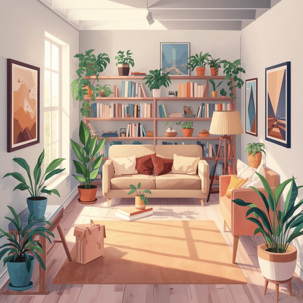 自分が理想とする部屋のイラスト